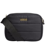 Women's Barbour International Monaco Baffle Quilt Crossbody Bag - Black