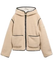 Women's Barbour International Ramona Fleece Casual Jacket - Jasmine / Black