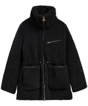 Women's Barbour International Kemora Fleece Casual Jacket - Black