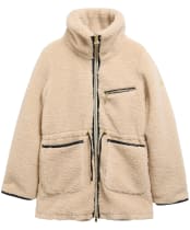 Women's Barbour International Kemora Fleece Casual Jacket - Jasmine / Black