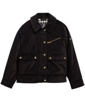 Women's Barbour International Hanson Velvet Casual Jacket - Black