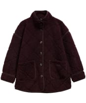 Women's Barbour Maplewood Fleece Casual Jacket - Fig / Ganache