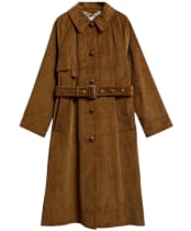 Women's Barbour Antonella Cord Trench Casual Jacket - TAN/BIRCHWOOD D