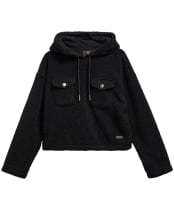 Women's Barbour International Lilah Fleece Hoodie - Black