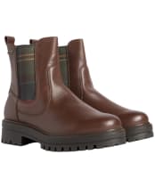 Women's Barbour Amberley Chelsea Boots - DK TAN LEATHER