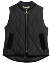 Women's Barbour Glendyn Quilted Gilet - Black / Ancient 
