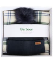 Women’s Barbour Dover Beanie & Hailes Scarf Gift Set - LIGHT EVERGREEN