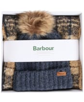 Barbour Saltburn Beanie & Tartan Scarf Set - Birchwood