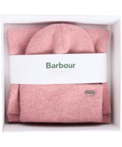 Women's Barbour Winona Beanie & Scarf Gift Set - Pink