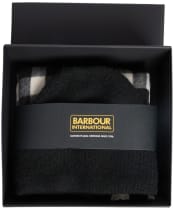Women's Barbour International Kemora Beanie & Scarf Gift Set - Black / Moonbeam