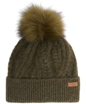 Women's Barbour Elsdon Beanie Hat - Olive
