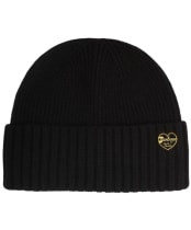 Women's Barbour Annette Knitted Beanie Hat - Black