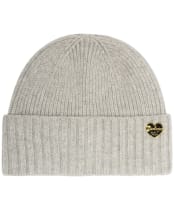 Women's Barbour Annette Knitted Beanie Hat - WINTER LINEN