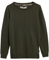 Women’s Barbour Pendle Crew Knit Sweater - OLIVE/BIRCHWOOD