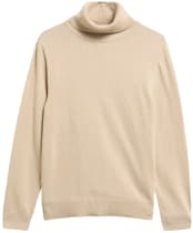 Women’s Barbour Pendle Roll Collar Sweater - HONEY/BIRCHWOOD
