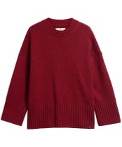 Women's Barbour Gaia Knitted Jumper - Cranberry Red