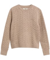 Women's Barbour Ashdown Cable Knitted Jumper - Honey