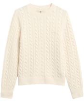 Women's Barbour Ashdown Cable Knitted Jumper - Ecru