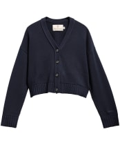 Women's Barbour Amesbury Cotton Knitted Cardigan - Navy
