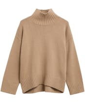 Women's Barbour Woodhouse Cashmere Blend Funnel Neck Knitted Jumper - Warm Trench