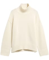 Women's Barbour Woodhouse Cashmere Blend Funnel Neck Knitted Jumper - Ecru