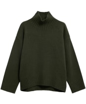 Women's Barbour Woodhouse Cashmere Blend Funnel Neck Knitted Jumper - Olive
