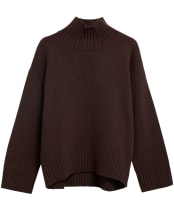 Women's Barbour Woodhouse Cashmere Blend Funnel Neck Knitted Jumper - Rustic