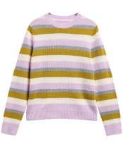 Women's Barbour Woodhouse Striped Cashmere Blend Knitted Jumper - Frosted Heather Stripe