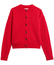 Women's Barbour Woodhouse Cashmere Blend Knitted Cardigan - Crimson