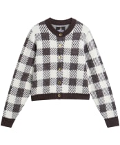 Women's Barbour International Halina Knitted Cardigan - TRUFFLE MULTI