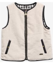 Women's Barbour International Oulton Faux Fur Liner - Light Stone / Black
