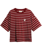 Women's Barbour Ambleside Striped Top - CRANBERRY RED/C