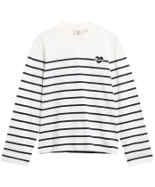 Women's Barbour Harling Striped Top - Cloud / Dark Navy