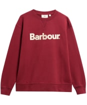 Women's Barbour Hartland Crew Sweatshirt - Cranberry Red