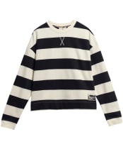 Women's Barbour Eva Sweatshirt - Cloud / Dark Navy