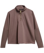 Women's Barbour International Kemora Half Zip Sweatshirt - Truffle