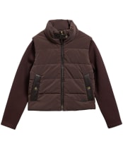 Women's Barbour International Balaton Faux Velvet Quilted Sweater - Truffle