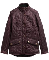 Women's Barbour Cavalry Polarquilt Jacket - FIG/BLACK