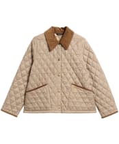 Women's Barbour Icons Cropped Liddesdale Quilted Jacket - LT TRENCH/BIRCH