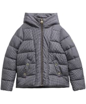 Women's Barbour International Printed Brantley Puffer Jacket - Black Northumberland