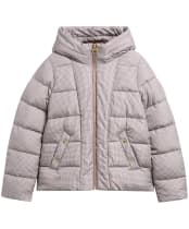 Women's Barbour International Printed Brantley Puffer Jacket - TRUFFLE NORTHUMB