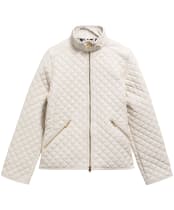 Women's Barbour International Binetto Faux Leather Quilted Jacket - Moonbeam