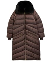 Women's Barbour International Longline Cyrus Puffer Jacket - Truffle