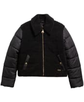 Women's Barbour International Luna Fleece Quilted Jacket - Black