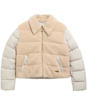 Women's Barbour International Luna Fleece Quilted Jacket - Jasmine / Moonbeam