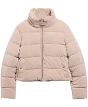 Women's Barbour International Halina Faux Velvet Puffer Jacket - Nutmeg
