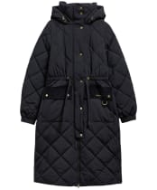 Women's Barbour Alverstone Puffer Jacket - Black / Ancient 
