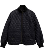 Women's Barbour Hermione Quilted Jacket - Black / Shadow Classic