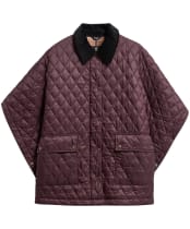 Women's Barbour Mildred Quilted Cape - Fig / Muted