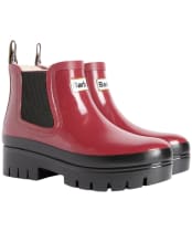 Women's Barbour Halton Faux Fur Wellingtons - Cranberry Gloss